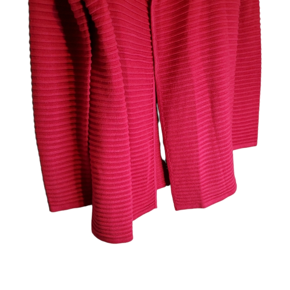 Talbots Fuchsia Open Front Knitted Cardigan Sweat… - image 3